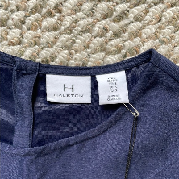 Halston Navy Sleeveless Top - Picture 2 of 4